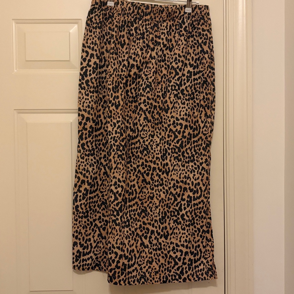 GAP Leopard Linen-Blend Maxi Slip Skirt/NWT/M - Picture 15 of 15